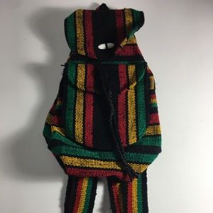 Knitted small backpack